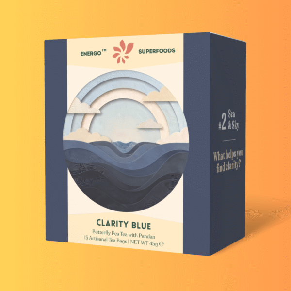 CLARITY BLUE TEA - Butterfly Pea Flower Blend - Naturally Caffeine-Free & No added sugar